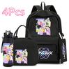 4 шт./набор Мультяшный K-Pop с принтом 750 мл бутылка для воды рюкзак сумка-тоут пенал для подростка мальчика девочки школьная сумка большая вместимость сумка для книг Mochila
