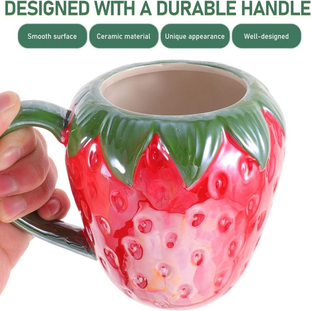 Porcelain Coffee Mug Fruit Shape Milk Container Exquisite 3D Ceramic Cup Home