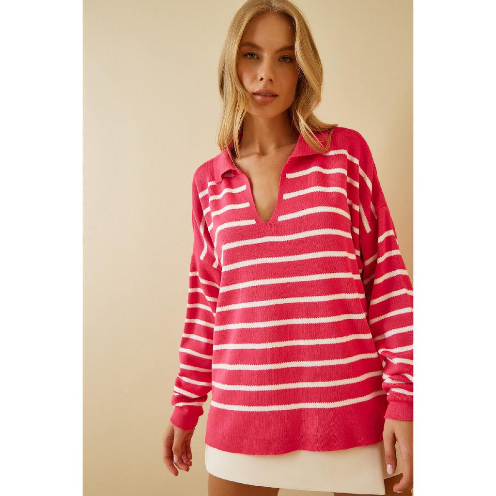 Women's Polo Neck Knitwear Sweater Us00293