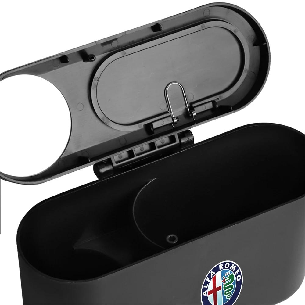 Hub Caps Trash Bin Hanging Vehicle Garbage Dust Case Storage Box For Alfa Romeo 159 147 156 Giulietta GT Sportiva Giulia Car Acc XGHIJ1