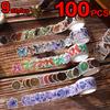 100 Pcs Stickers Scrapbooking Decorative Washi Paper Stickers Diary DIY Stick Label Journaling Album Stationery