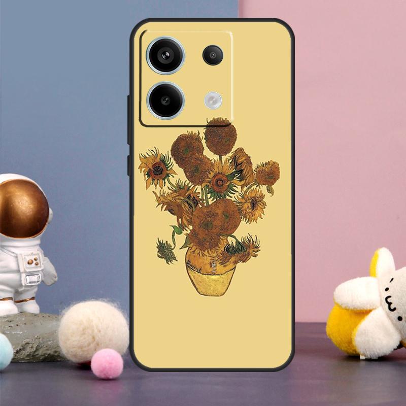 Чехол подсолнух для Xiaomi Redmi Note 14 9 10 11 12 13 15 Pro Plus Redmi 15 15C 10C 12C 13C 14C