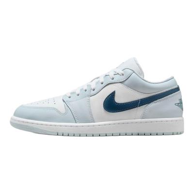 Air Jordan 1 Low Винтажные Баскетбольные Кроссовки Мужские Светло-голубой Белый 553558-400