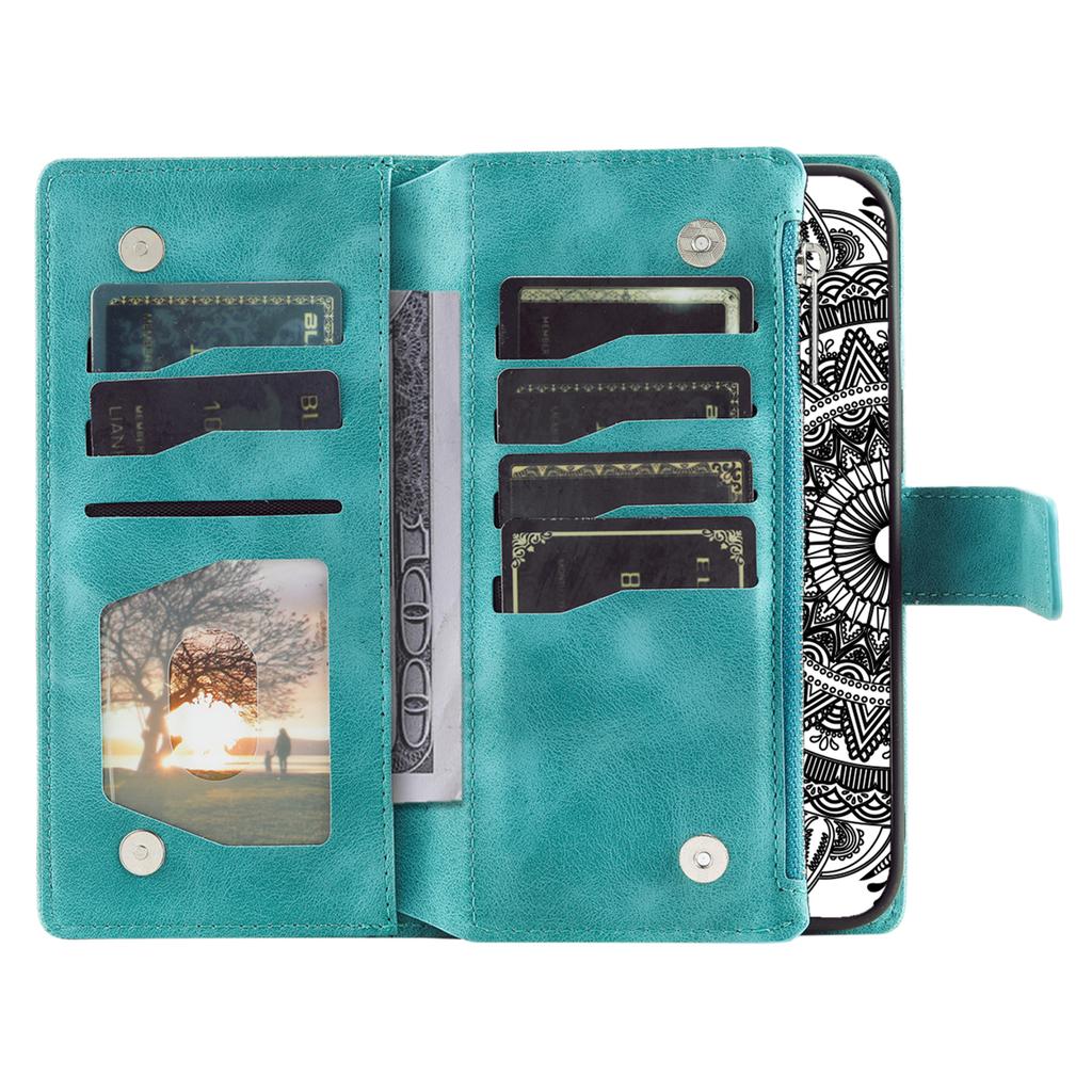 Style 006 For Samsung Galaxy A06 4G Wallet Case PU Leather Phone Cover Mandala Flower Pattern