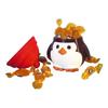 Yousheng Christmas Penguin Candy Storage Box Red Hat Penguin Chocolate Goodies Snack Container Figurine Statue Resin Ornament