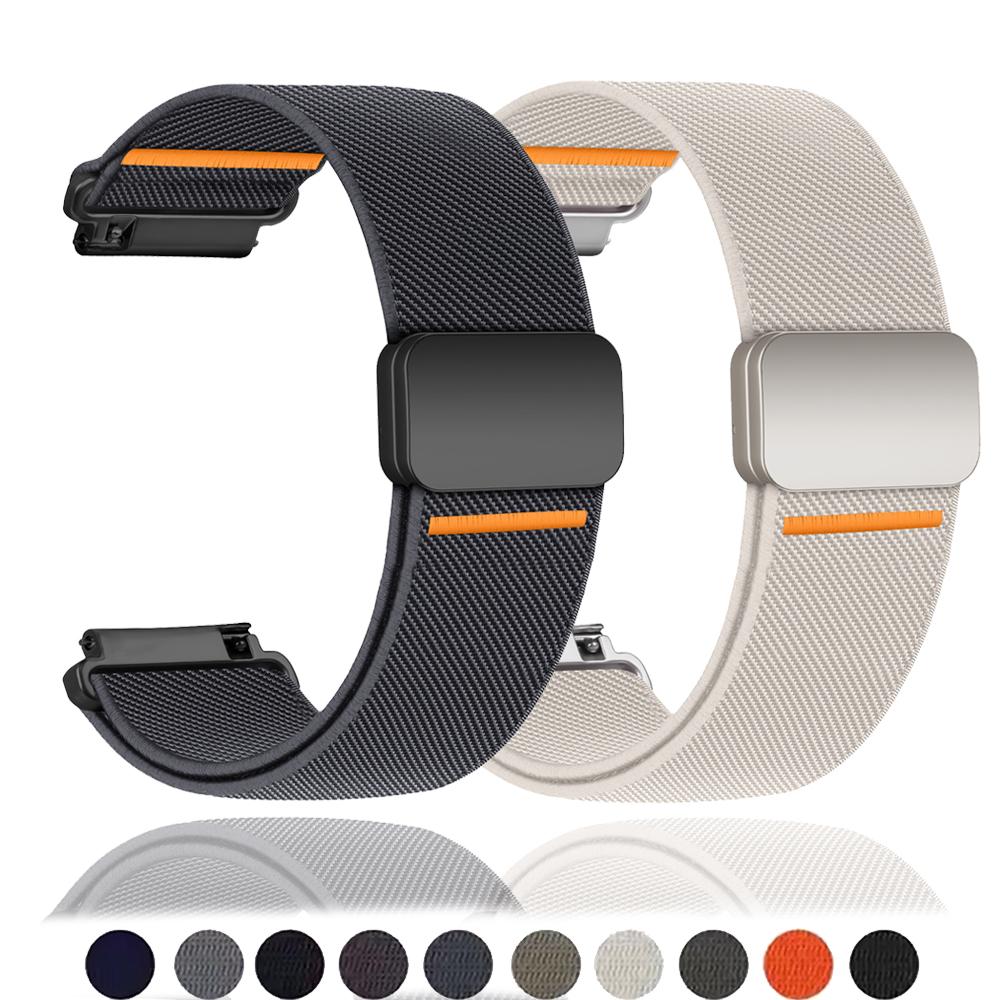 Магнитный ремешок Для Amazfit GTS 4/2/2e/3/GTS2 Mini/GTR/4/3/Pro/GTR2/stratos Нейлоновый браслет Amazfit bip 5 6 20 мм/22 мм Ремешки для часов