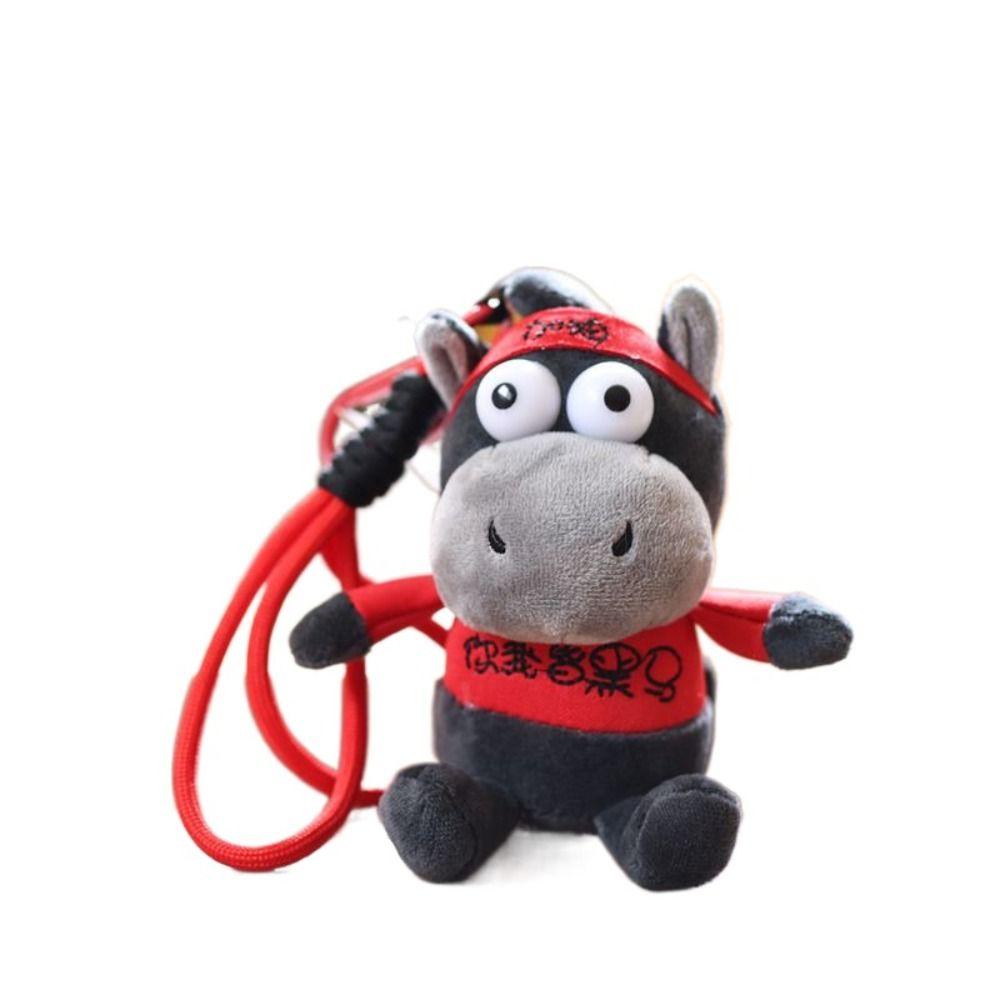 Cartoon Zodiac Horse Key Ring New Year Bag Hanging Pendant Bag Key Decoration