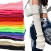 Lolita Fingerless Gloves Women Arm Warmers Gothic Female Knitted Kawaii White Work Gloves Anime Cosplay Ankle Wrist Sleeves