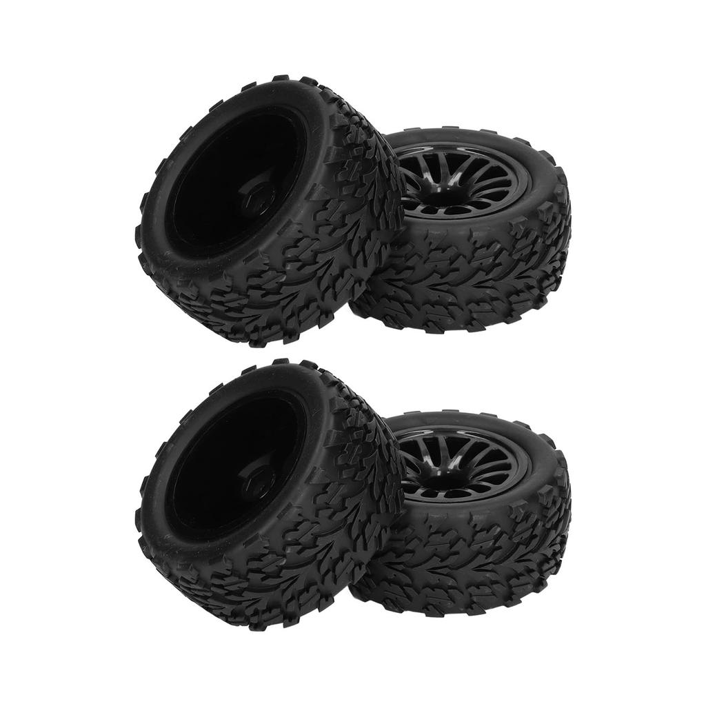 4pcs RC Tires Plastic Black Wear Resistant Micro Crawler Tires with Combiners Nuts for 18 for 110