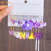 Cartoon Resin Hook Earring Set for Women Piercing Butterfly Duck Earings Accessories Jewelry