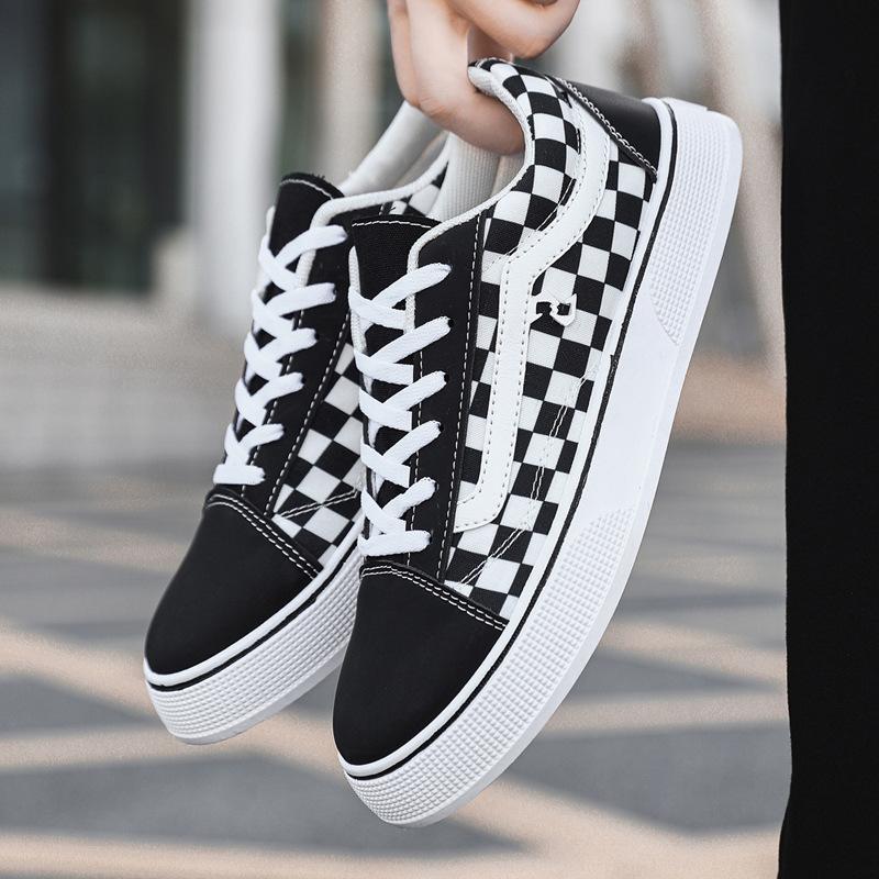 Классическая мужская обувь новые низкие парусиновые кеды молодежная клетка чистый оригинал студенты мужского и женского пола