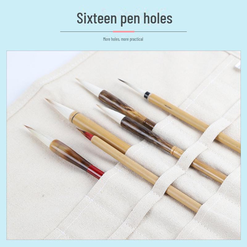 Сумка для хранения ручек и кистей на холсте для принадлежностей для рисования