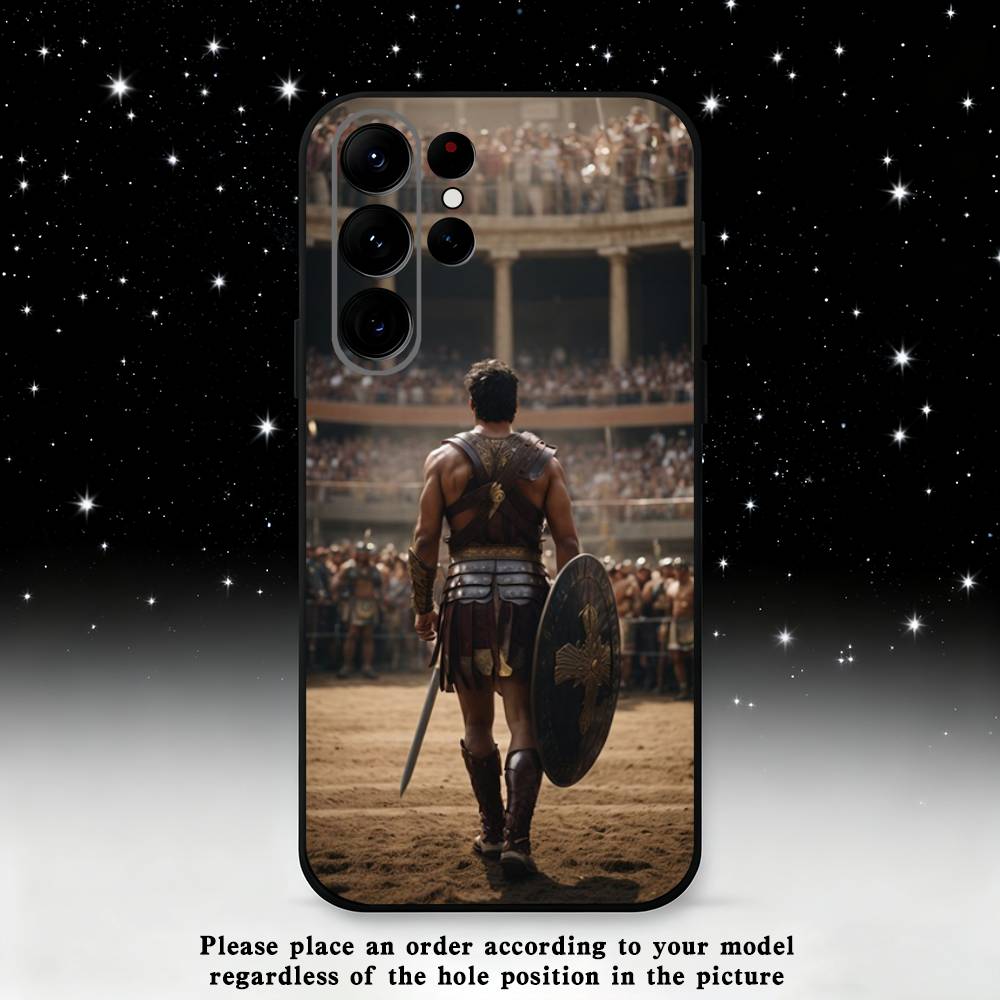 Movie G-Gladiator 2 Phone Case For Samsung S25,S24 Ultra,S20,S30 plus,S22 plus,S23,S30 Ultra 5G Silicone Black Shell