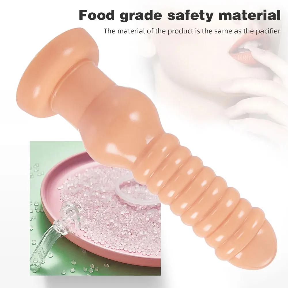 Oversize Anal Plug Dildo Stimulate Anus And Vagina Long Butt Plug Masturbator Soft Penis Anal Dilator Sex Toys For Women And Men