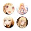 32/44/58mm Cute Cartoon My Dress Up Darling Pins Round Handmade Brooches for Backpack Cothes Accessories Anime Collection Badge Decoration