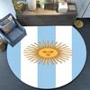 Argentina Flag Design Round Rug for Livingroom,Bedroom, Palyroom, Chair Rug, Area rug, Circle Carpet, Fan Christmas gift