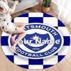 Nautical Crest Shield Custom Name Round Area Rug Carpet Rug For Living Room Bedroom Sofa Playroom Decor Nonslip Floor Mat