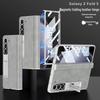 Кожаный чехол для Samsung Z Fold5: Магнитный шарнир, Полное покрытие, Подставка, Защита от пересечения границ