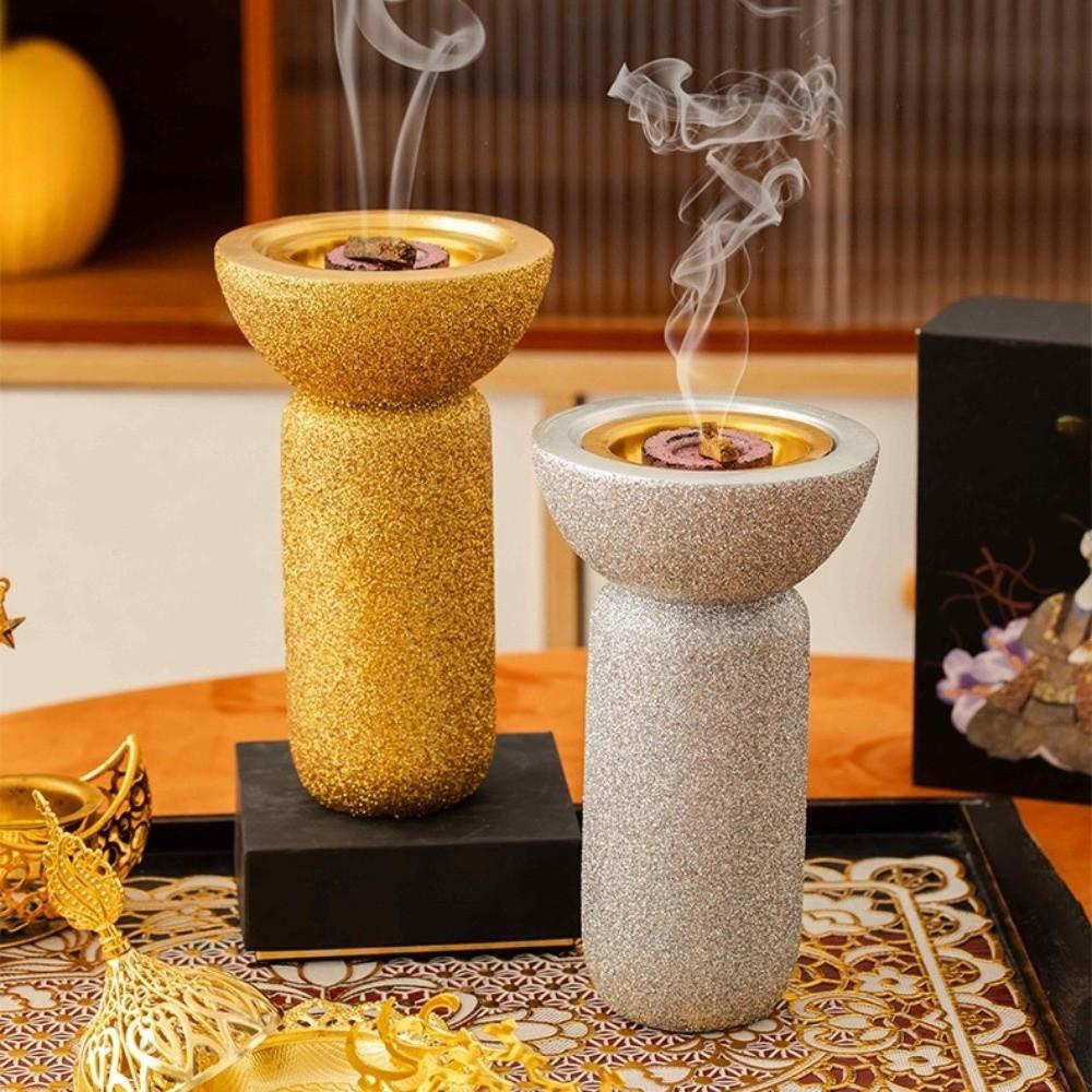 Luxury Glitter Base Incense Burner Hollow Out Aromatherapy Burner Incense Diffuser Living Room