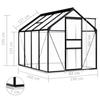 Greenhouses Greenhouse With Base Frame Anthracite Aluminium 4.75 M