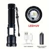 Super Bright Flashlight White+UV Light Zoom High-power Tactical Flashlight Green/Red WorkLight Blood Pet Detection Lamp Magnetic