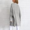 Womens Patchwork Cardigan Long Sleeve Open Front Knit Sweaters Coat Pockets