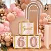 Коробки на день рождения Happy 40 50 60th Pink Gold Birthday Party Decor Adult Woman 30 40 Years Old Birhday Supplies Party Decors