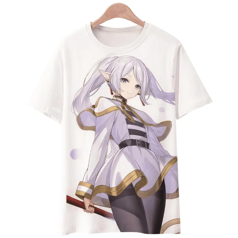 Anime T-Shirts Sousou No Frieren Tshirt 3D Print Streetwear Men Women Fashion Oversized Short Sleeve T Shirt Girls Tees Clothing