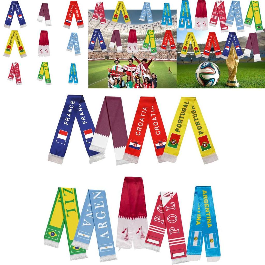 Show Your Support For Qatar 2022 With Our National Theme Tassel Scarf!