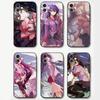 Чехол для телефона Senjougahara Hitagi из аниме Серия Monogatari Для iPhone 17 Air 16 15 14 13 Pro Max 11 12 Черный силиконовый чехол