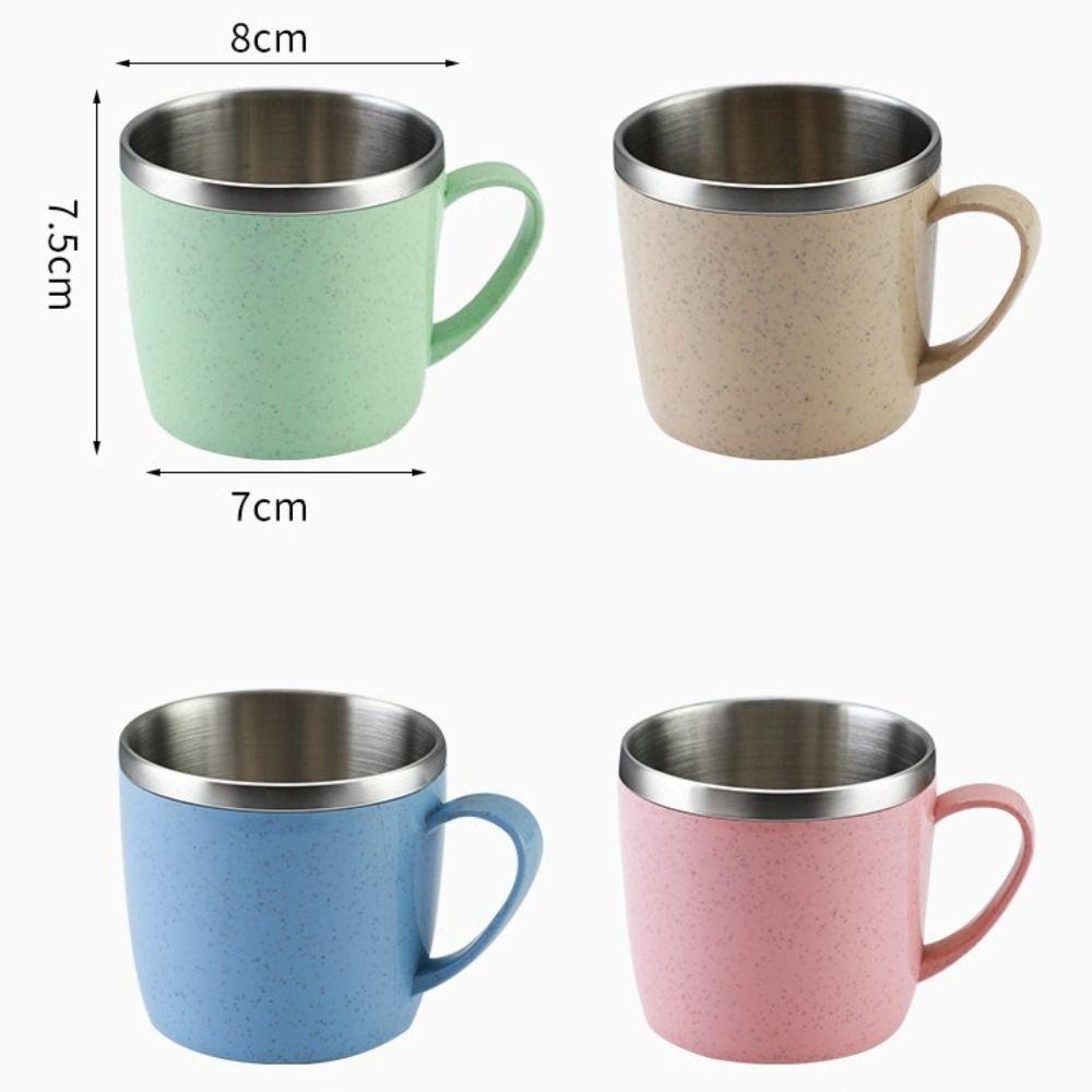 Anti-scalding Stainless Steel Cups Double Layer Water Cup Drinkware Drinking Cup Milk