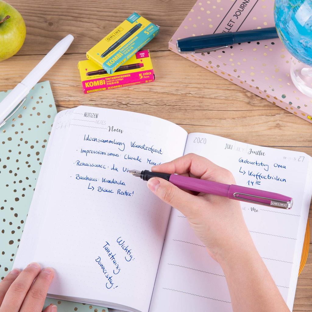 Online Fountain Pen F Fine Nib Slope Midnight Blue 26054 Officially Imported