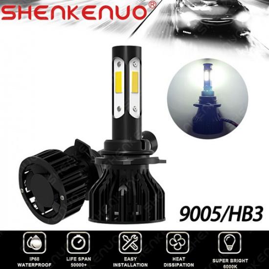 9005 LED Headlight Bulbs Conversion Kit High Beam White For Ford Edge 2015-2020