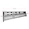 32 Note Xylophone Educational Glockenspiel Wooden Base Solid Aluminum Bars with Mallets Percussion Musical Instrument