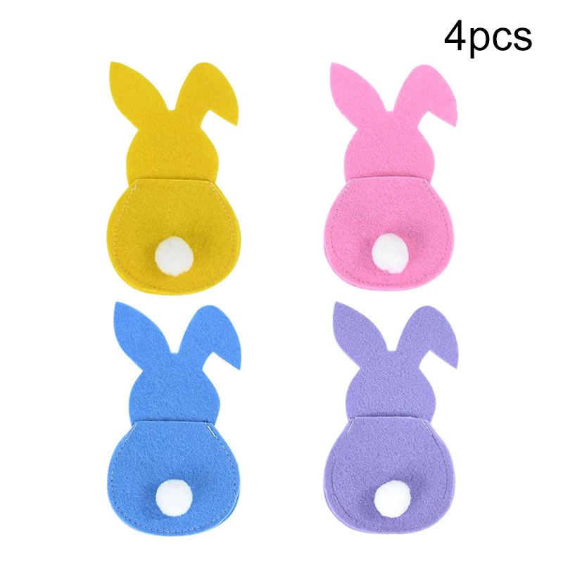 4pcs Easter Day Cartoon Rabbit Home Party Decorations Tableware Accessories Festival Supplies