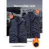 Карманный, Осенне-зимний Двусторонний Мужской Флисовый Жилет для Активного Отдыха, Флисовый Жилет, Плечи с Флисом и Толстый Жилет