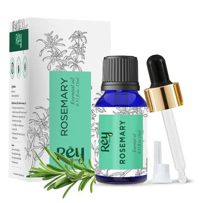 Эфирное масло розмарина Rey Naturals, масло розмарина для роста волос, полезно для кожи, тела и блестящих мягких волос 15 мл