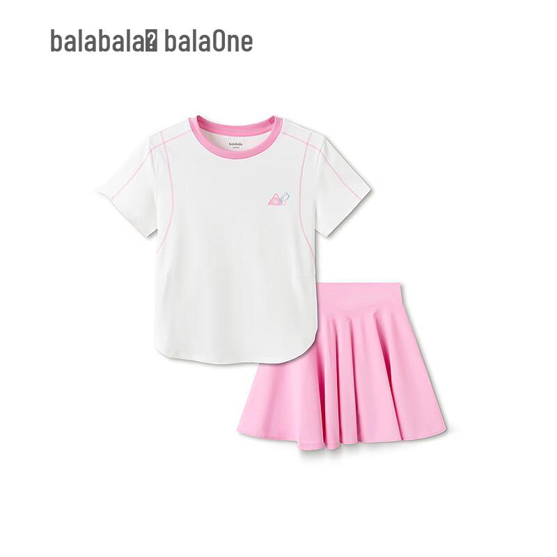 Balabala Комплект из двух предметов для девочек, короткий рукав, Cool-Dry, защита от солнца