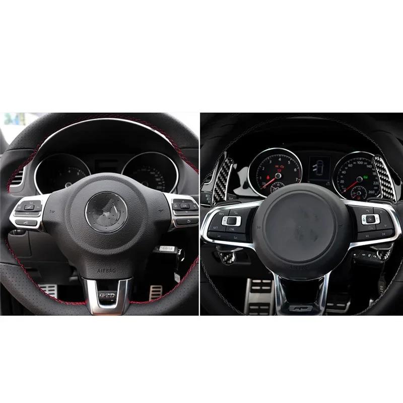 Подходит для VW golf 6 2008-2012 gti R MK6 scirocco 2009-2016 Аксессуары для рулевого колеса автомобиля из углеродного волокна Удлиненные подрулевые переключатели