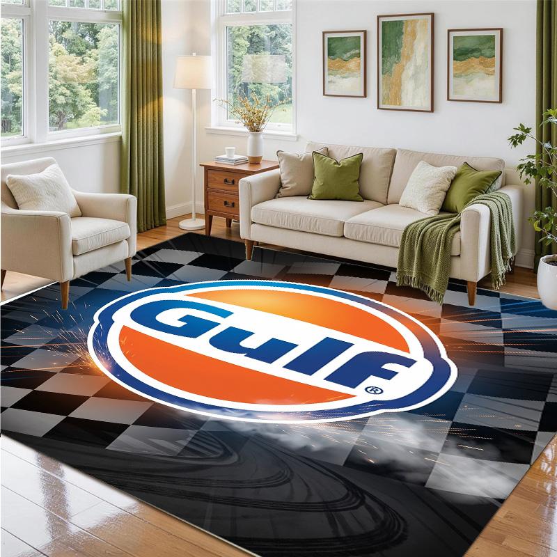 Gulf Design Crystal Velvet Rug Soft Decorative Mat for Bedroom Entrance