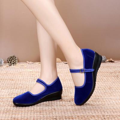 2025 весенняя повседневная женская обувь легкий полиуретан пряжка на одном слове этикет отеля универсальная повседневная обувь для мамы танцевальная