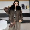 Womens Oversized Collar Faux Fur Lined Parka 2026 Fall Winter Thick Warm Fashion Coat
