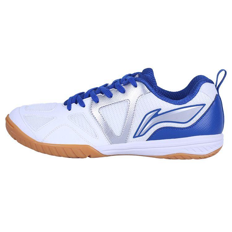 Кроссовки мужские из искусственной кожи Li Ning Fabric, амортизирующие, нескользящие, износостойкие, дышащие, с низким верхом, белые, синие APTT007-4