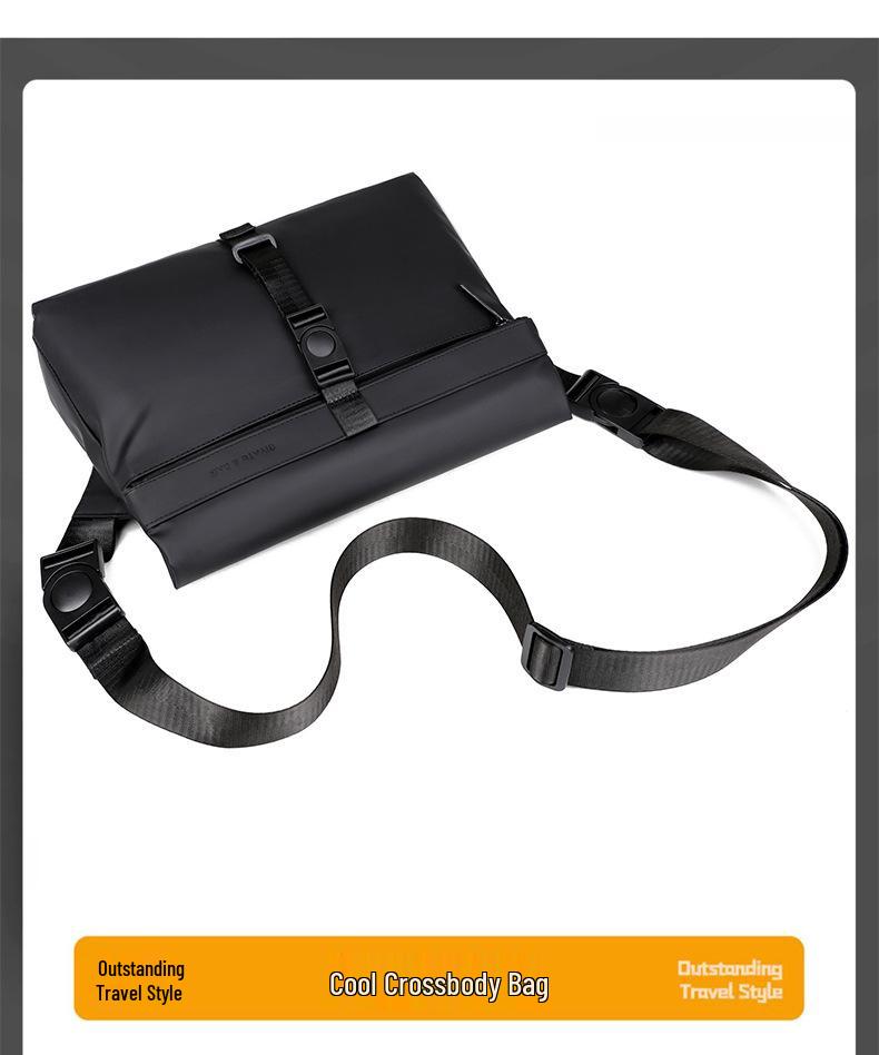 Мужской кожаный минималистичный скандинавский портфель кроссбоди – модная сумка через плечо для деловых поездок