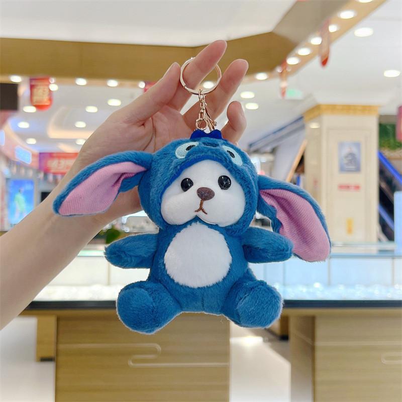 Очаровательный розовый мишка брелок плюшевая игрушка мягкий и приятный на ощупь 13 см чучело животного