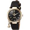 Женские кварцевые часы Vivienne Westwood Orb Heart с черным циферблатом и кожаным ремешком
