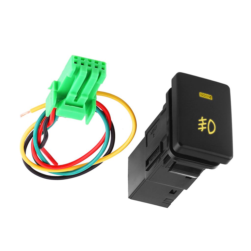 DC 12V 4-проводной автомобильный переключатель противотуманных фар Кнопка включения/выключения противотуманных фар Для Toyota Желтый индикатор