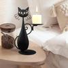 Vintage Black Cat Candlestick Home Decoration Candlestick Home Metal Cat Decoration Candlestick Decoration Room Decoration