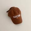 Solid Color Letter Embroidery Baseball Cap Korean Style Children's Sunhat  Kids