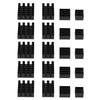 20pcs Black Aluminum Heat Sink CPU Cooler with Adhesive for Raspberry Pi 234 3b 4B